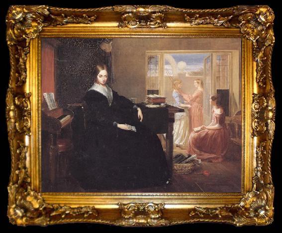 framed  Richard Redgrave,RA The Governess:she Sees no Kind Domestic Visage Near, ta009-2